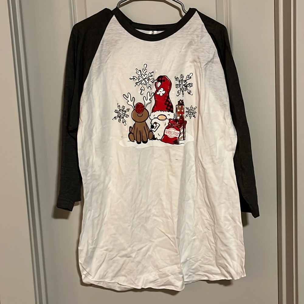 Santa and reindeer top